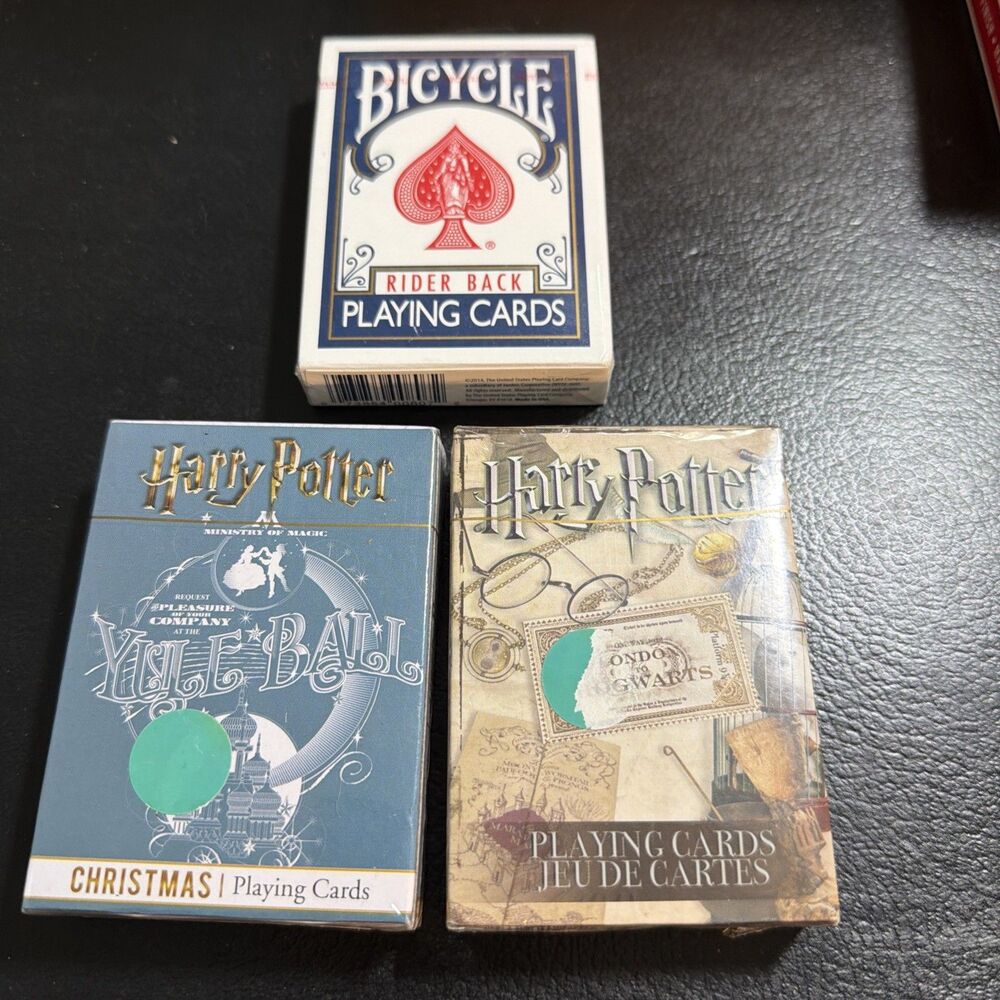 Playing Cards 3 Decks New Bicycle Harry Potter